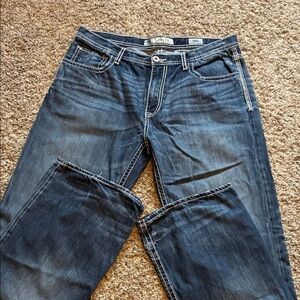 BKE Men's Dark Blue Relaxed Jeans